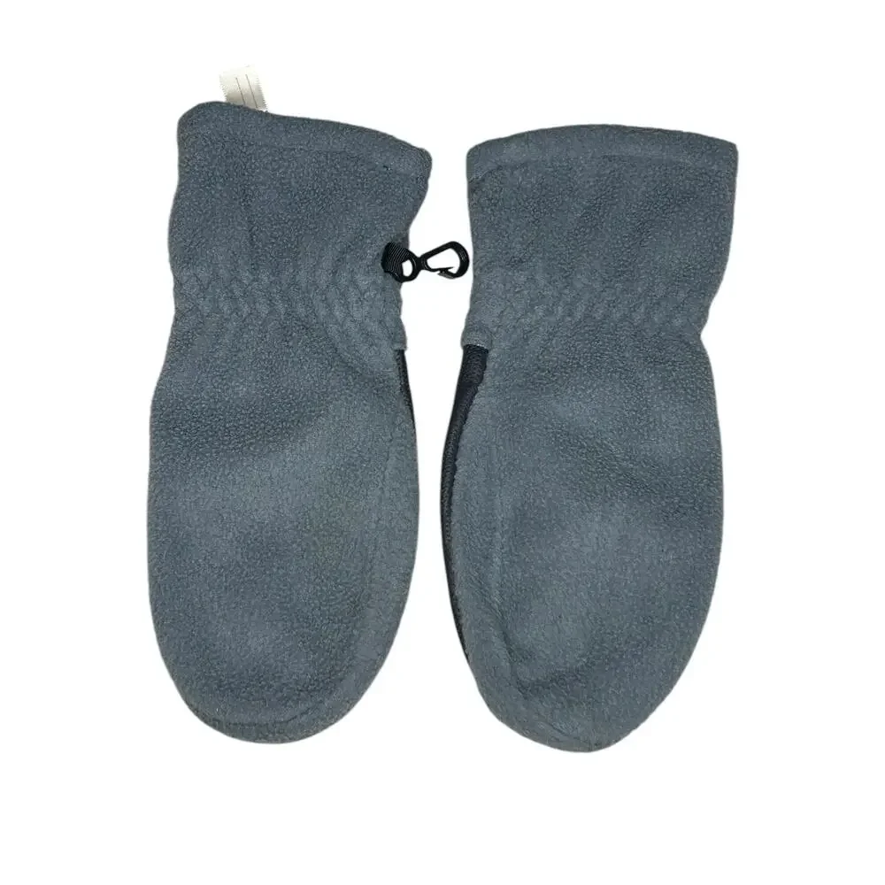 Lands end grey fleece mittens size small
